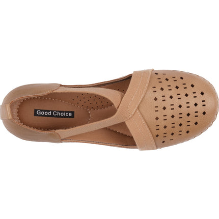 Women's Genny Tan Perforated Casual Flats