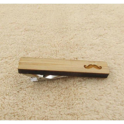 Gentlemen Mustache Collection Wooden Tie Bars/Clips