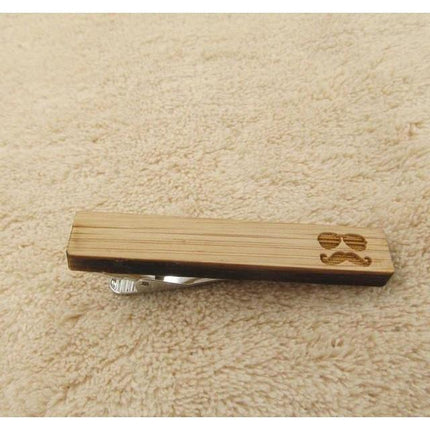 Gentlemen Mustache Collection Wooden Tie Bars/Clips