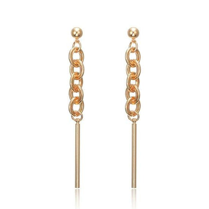 Chain and Bar Drop Dangle Earrings