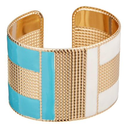 Cuff Bracelet  with Ceramic Colors