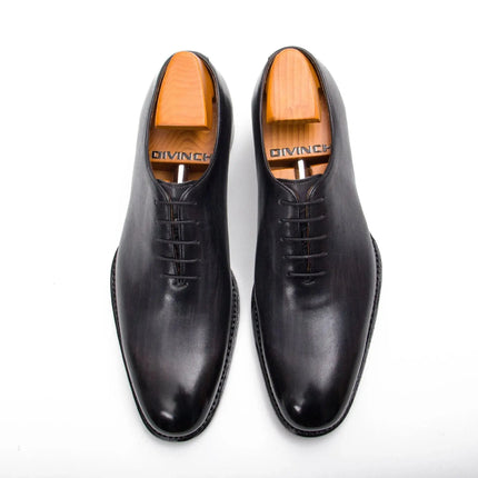 Seamless Goodyear Mens  Coffee Oxford Dress Shoes Lron Gray