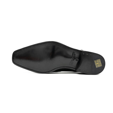 Goodyear welt derby shoes Brogue style Black