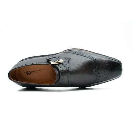 Grain of Tumbled Kangaroo Leather Monk Shoes