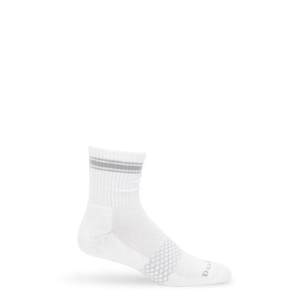 White/Grey Quarter Crew Women's Socks