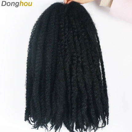 18" Marley Hair for Braids | Afro Kinky Ombre Braiding Hair | Kanekalon Extensions | 30 Strands/Pack