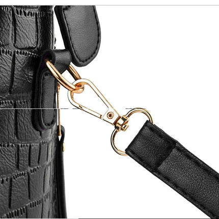 Luxury Crocodile Pattern Handbag for Women | Winter New PU Leather Tassel Shoulder Bag (Brands Design Handle Bag, Lady Purse)