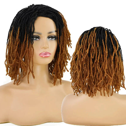 10" Ombre Dreadlock Wig | Sister Locs | Faux Locs Crochet Braids | Synthetic Twist Hair