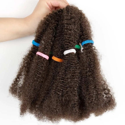 12" Frosted Afro Kinky Bulk Synthetic Hair for Crochet Braids | Short Curly Hair Extensions