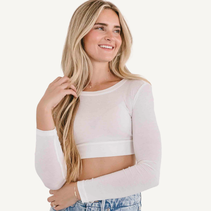 Crew Neck Long Sleeve Halftee