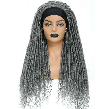 Long 22" Goddess Locs Headband Wig | Curly Ends | Soft Faux Locs | Synthetic Braids | For Women