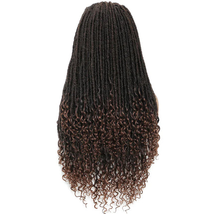 Long 22" Goddess Locs Headband Wig | Curly Ends | Soft Faux Locs | Synthetic Braids | For Women
