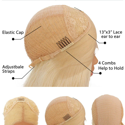 613 Blonde Box Braids Wig | Long Synthetic Lace Front | Heat Resistant | Black Women
