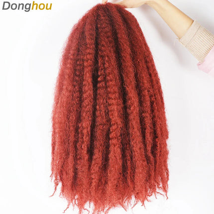 18" Marley Hair for Braids | Afro Kinky Ombre Braiding Hair | Kanekalon Extensions | 30 Strands/Pack