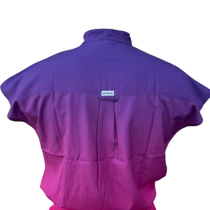 DK Gradient Zipper Scrub Top (Purple/Pink)