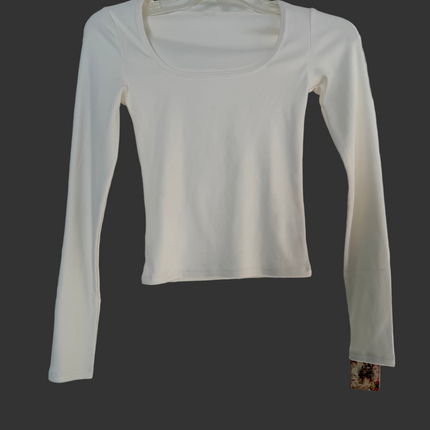 Long Sleeved Ribbed Tee