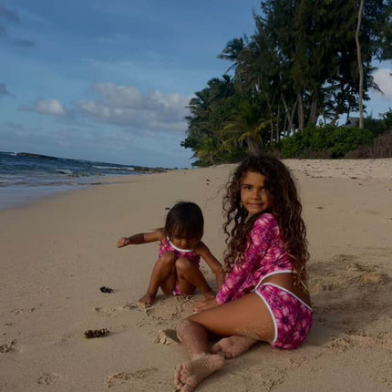 Stevie Two Piece Kids Swimsuit - Hibiscus Hunny