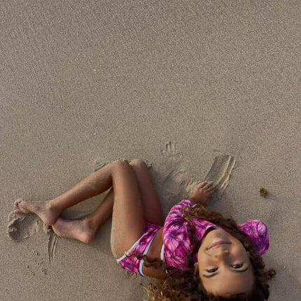 Stevie Two Piece Kids Swimsuit - Hibiscus Hunny