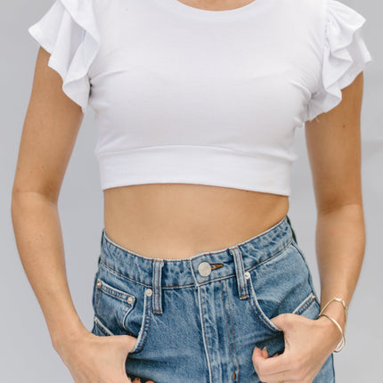 Ruffle Sleeve Halftee
