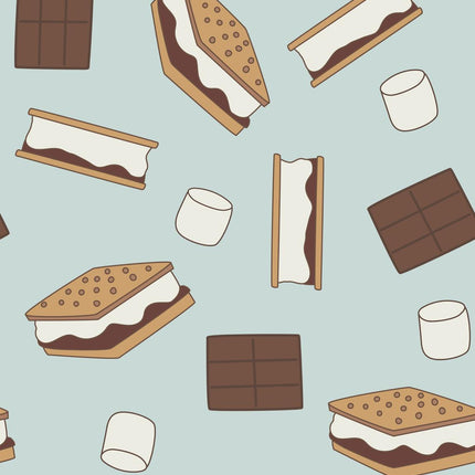 S'more to Love (Crib Sheet) - Blue