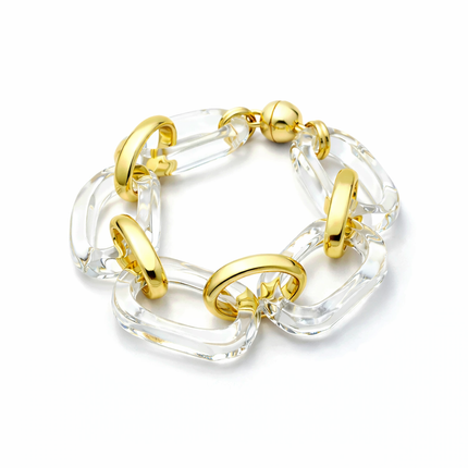 Clear Rectangle Lucite Bracelet