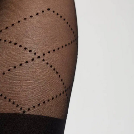 Conte Fabia 50 Den - Fantasy Opaque Women's Tights with imitate stockings & geometric pattern of dots (21С-177СП)