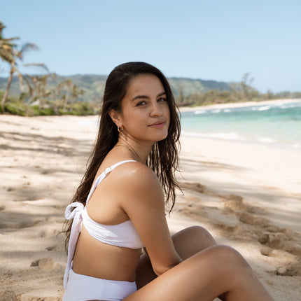 Amanda Bikini Bottoms - White Ribbed