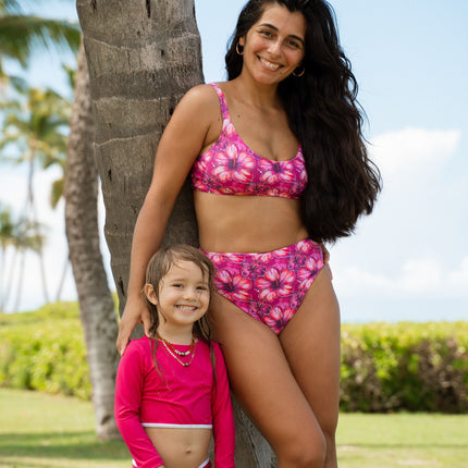 Stevie Two Piece Kids Swimsuit - Pitaya