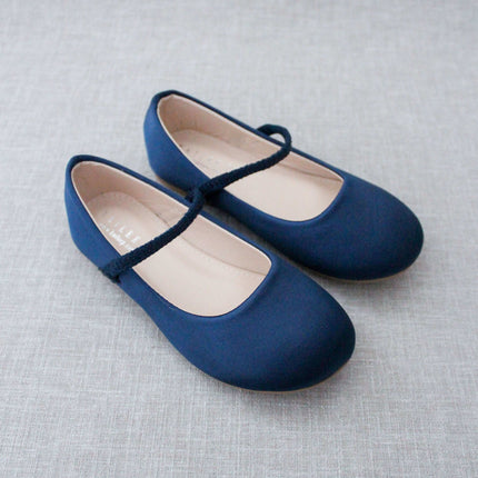Satin Mary Jane Flats