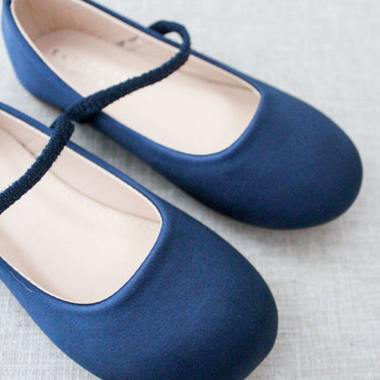 Satin Mary Jane Flats