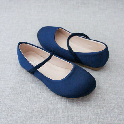 Satin Mary Jane Flats
