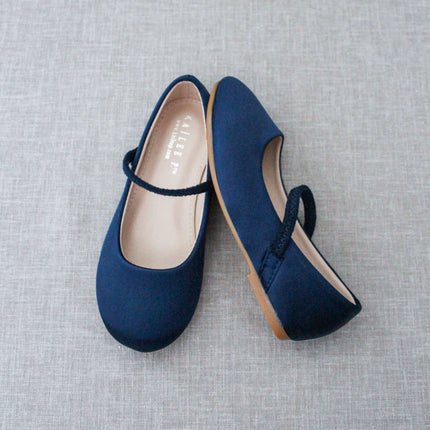 Satin Mary Jane Flats