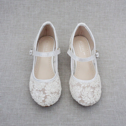 Crochet Lace Mary Jane Heels