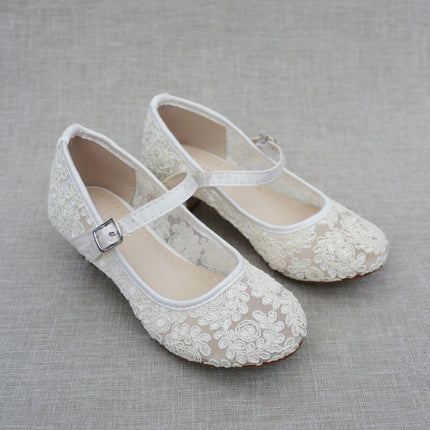 Crochet Lace Mary Jane Heels