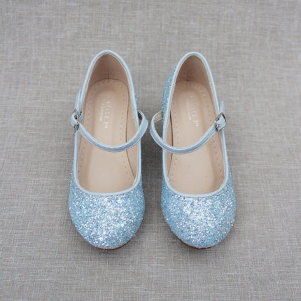 Rock Glitter Mary Jane with Glitter Heels for Girls