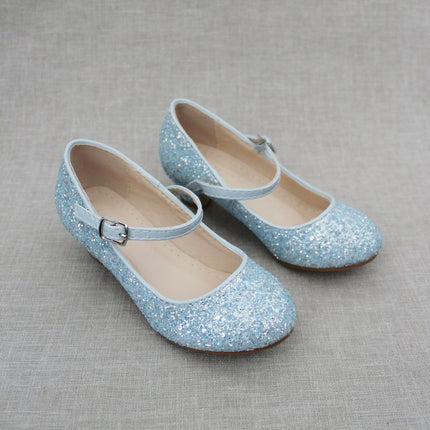Rock Glitter Mary Jane with Glitter Heels for Girls
