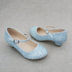 Light Blue Glitter / 9 Toddler