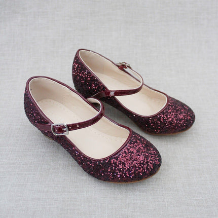 Rock Glitter Mary Jane with Glitter Heels for Girls