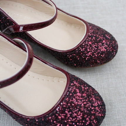 Rock Glitter Mary Jane with Glitter Heels for Girls