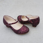 Burgundy Glitter / 9 Toddler
