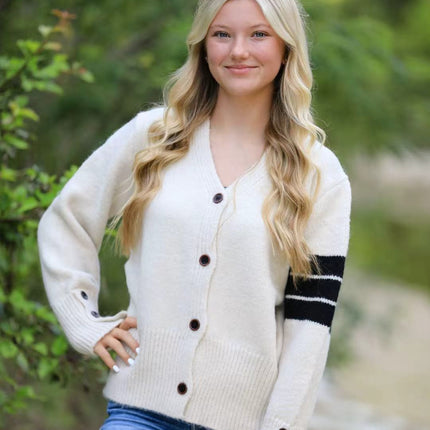Knit button front cardigan