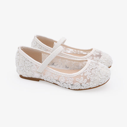 Crochet Lace Mary Jane Flats