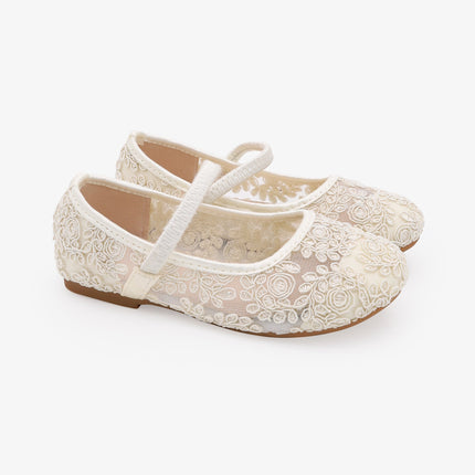 Crochet Lace Mary Jane Flats