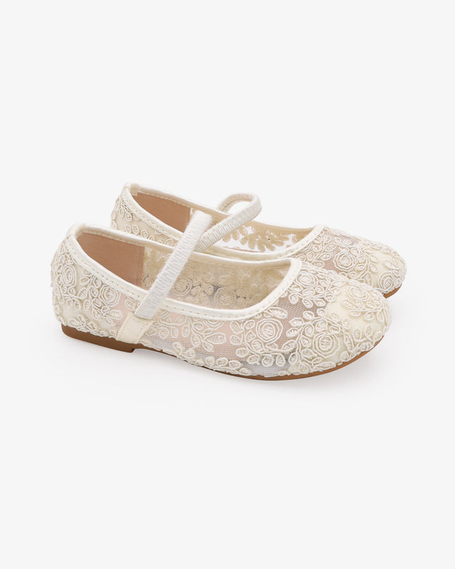 Crochet Lace Mary Jane Flats