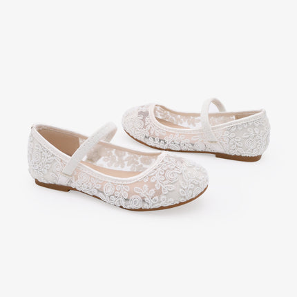 Crochet Lace Mary Jane Flats