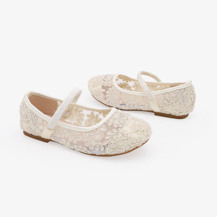 Crochet Lace Mary Jane Flats