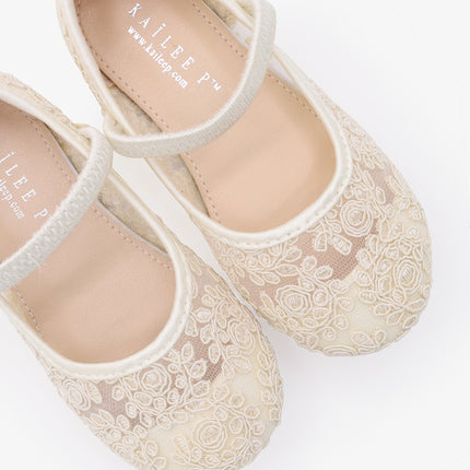 Crochet Lace Mary Jane Flats