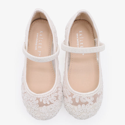 Crochet Lace Mary Jane Flats