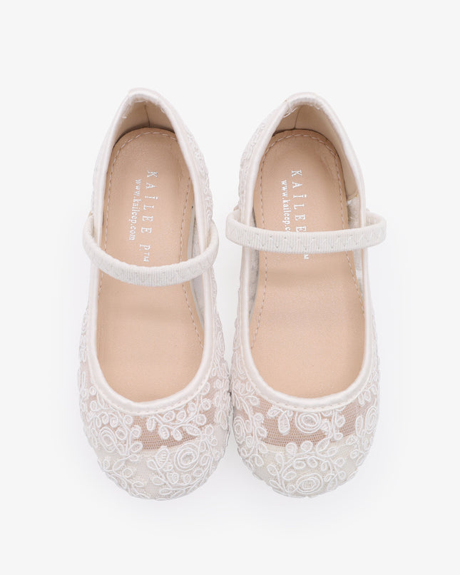 Crochet Lace Mary Jane Flats