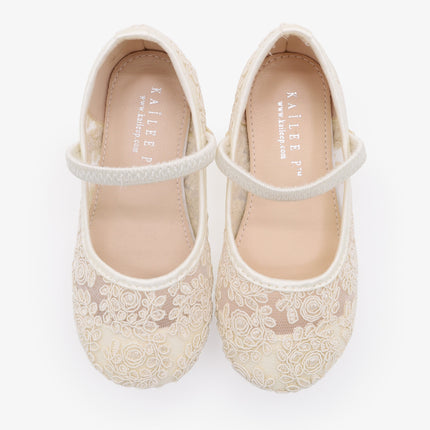 Crochet Lace Mary Jane Flats